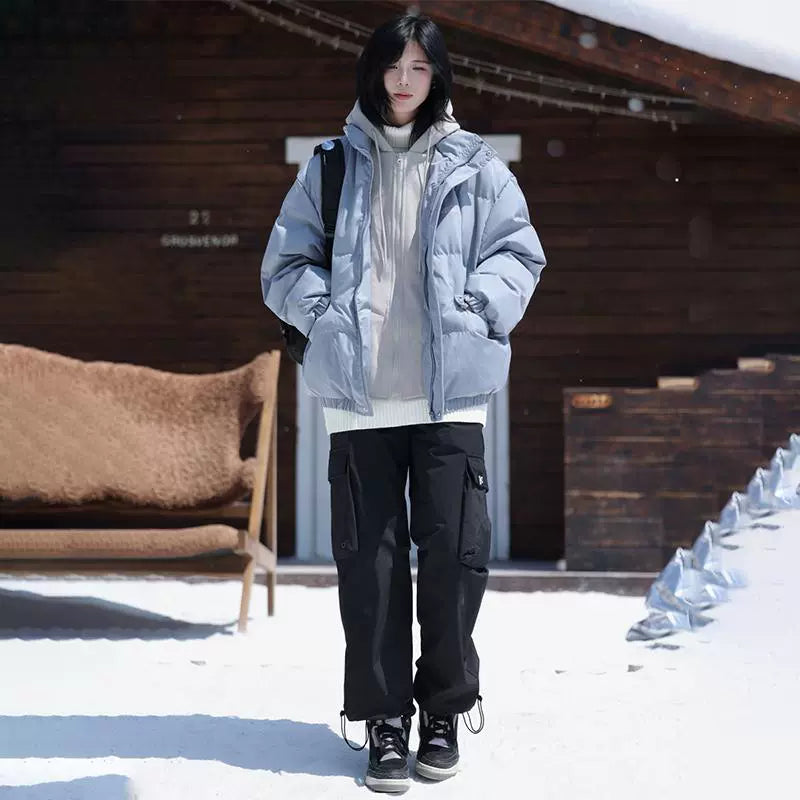 Jacket hooded thickened warm cotton jacket No.1419