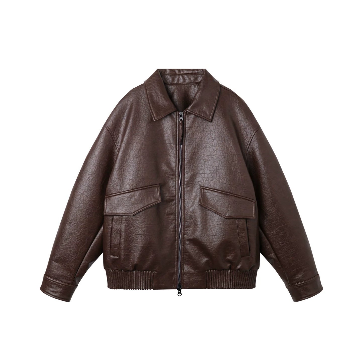 Duck-Down Winter Vegan Leather Jacket No. 1725