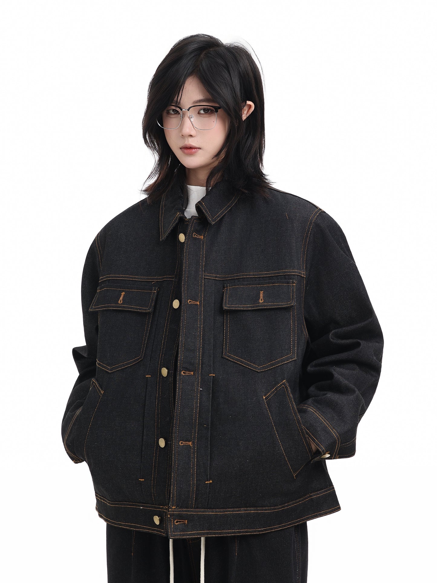 Quilting denim jacket No.1689