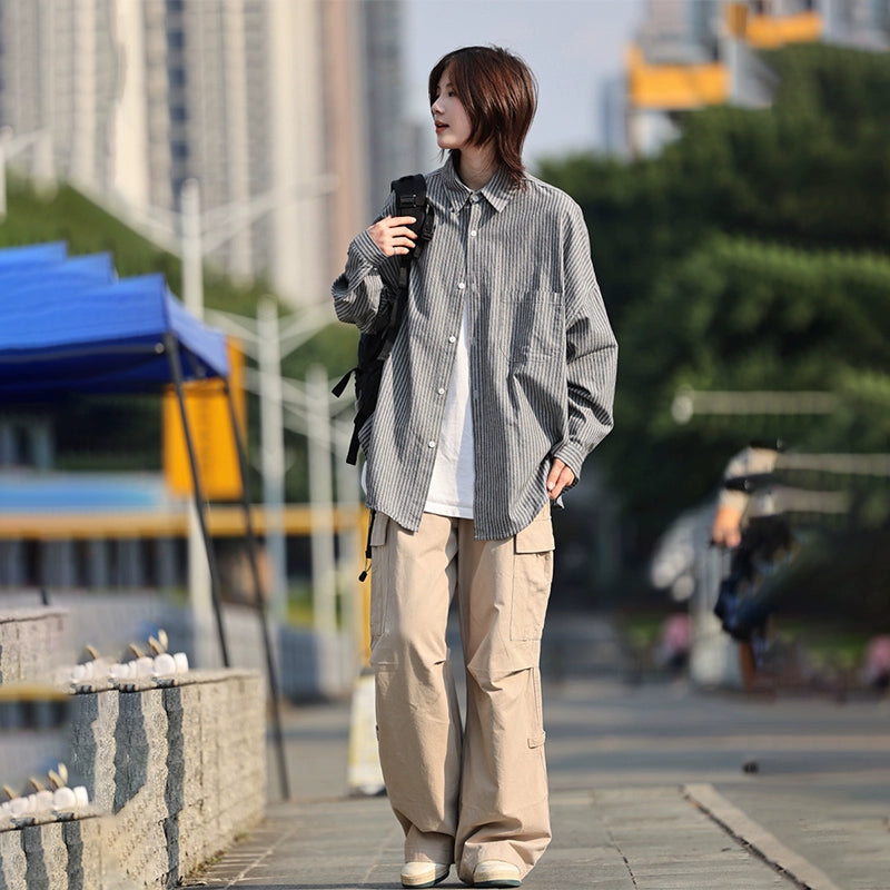 Cargo pants, men's Japanese wide legs No.1295