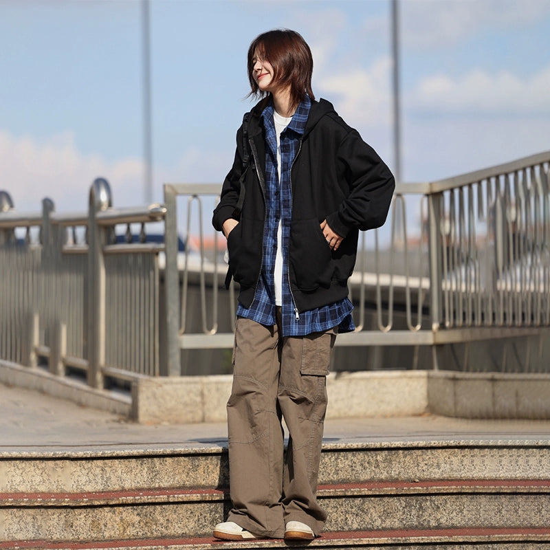 Sweatshirt, men's double hooded fake two-piece design No.1319