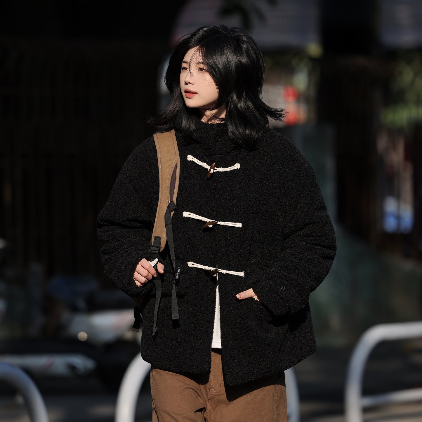 Rams wool hooded coat No. 1883