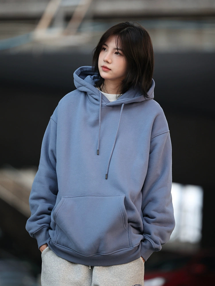 Velvet hooded sweater basic 18 color hodie No.417