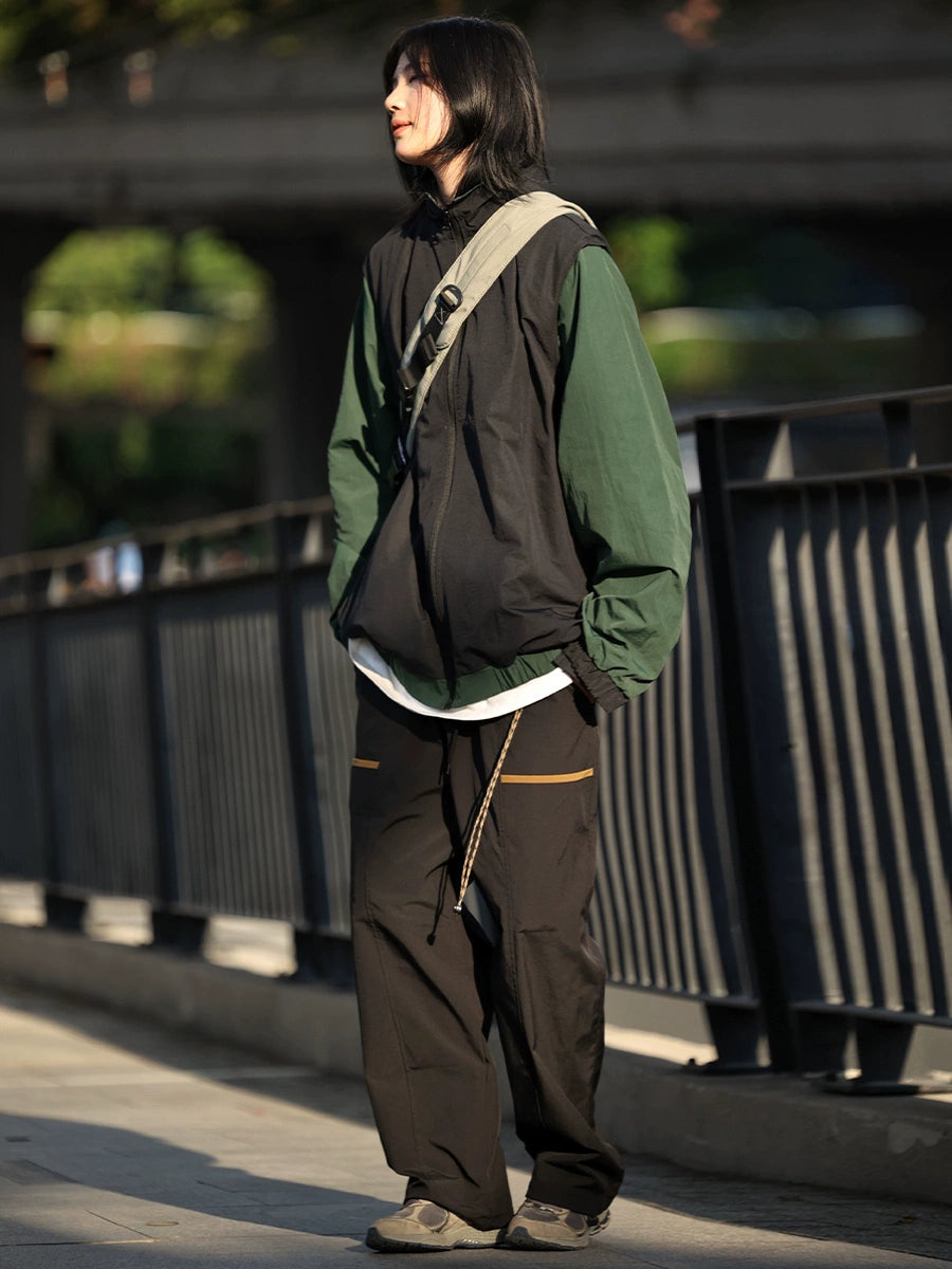 Reversible design sleeve detachable vest jacket No.847