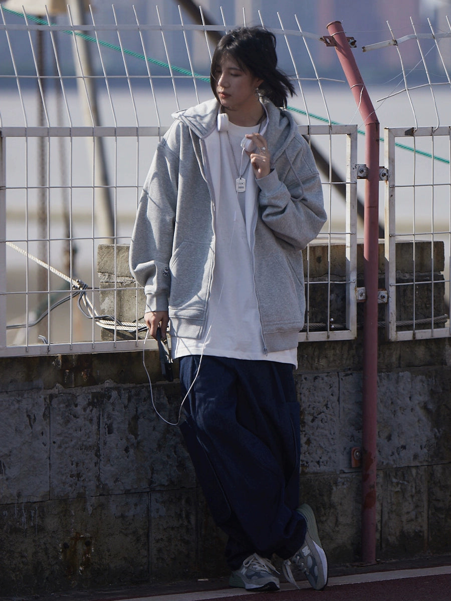cardigan sweater plus velvet hooded jacket No.107