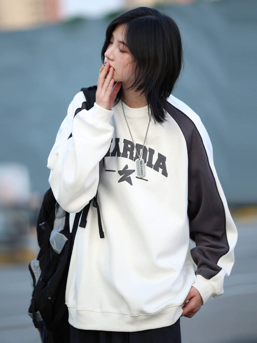 Round neck pullover sweatshirt No.852