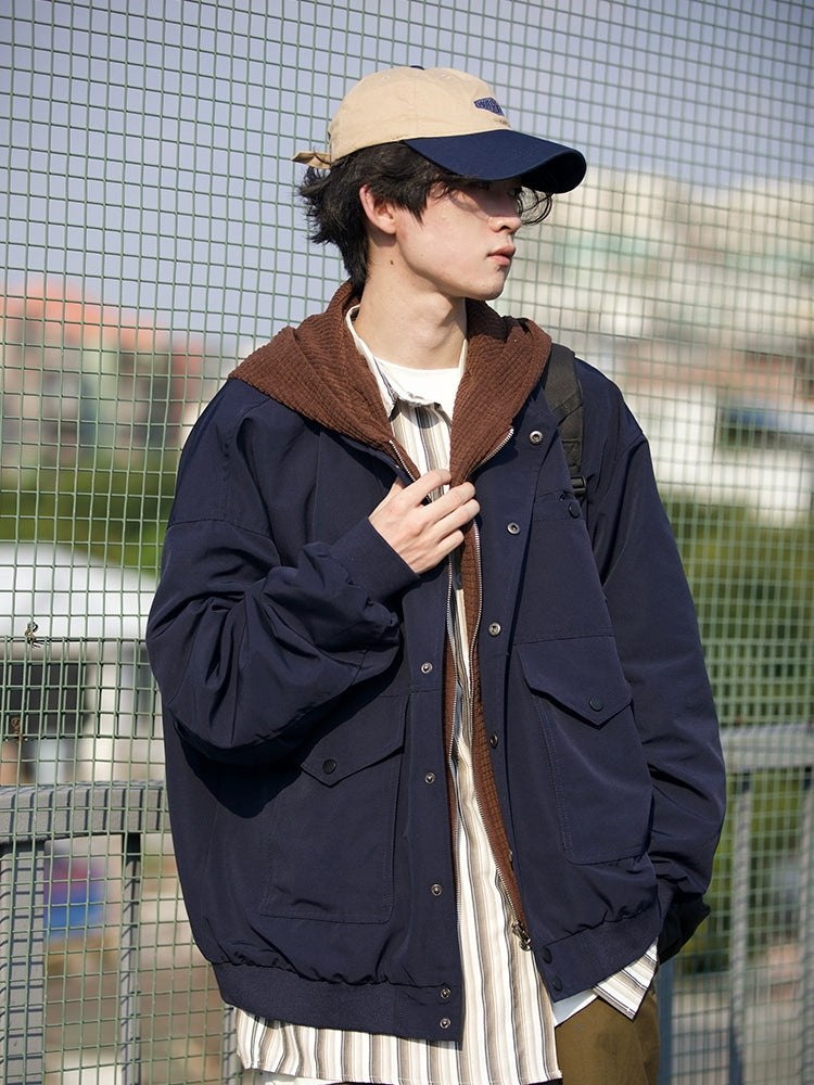 fake two-piece hooded jacket No.103