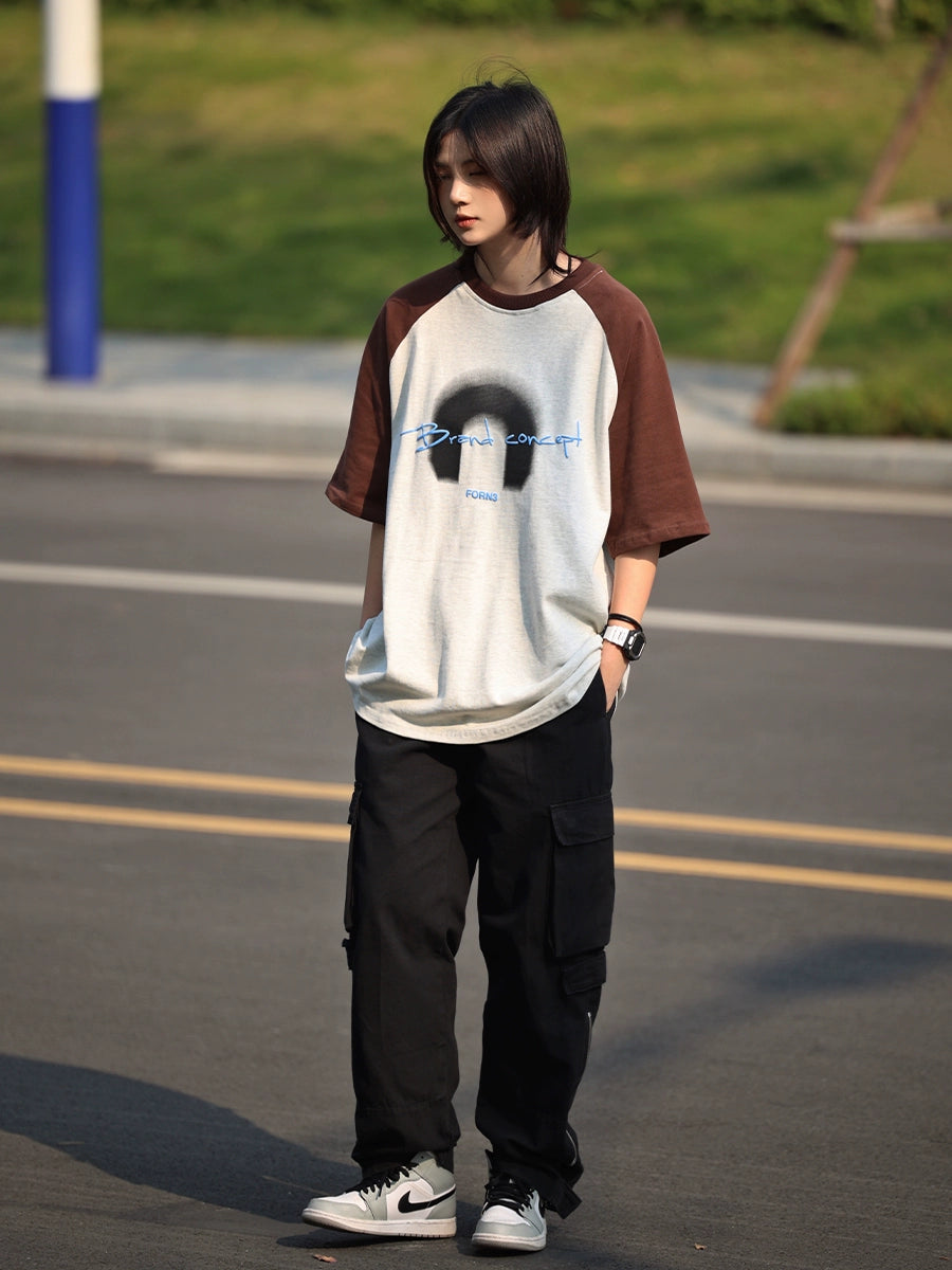 Short-sleeved printed T-shirt No.566