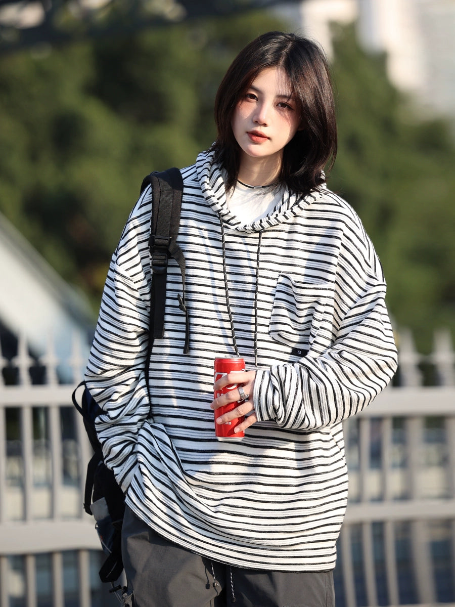 Striped hooded sweatshirt men's hodie No.539