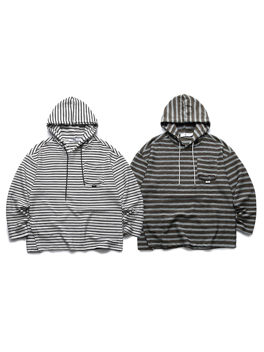 Striped hooded sweatshirt men's hodie No.539