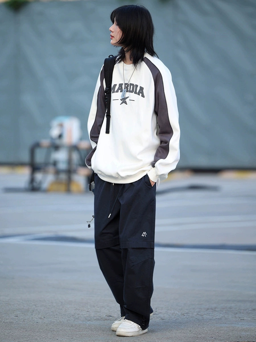 Round neck pullover sweatshirt No.852