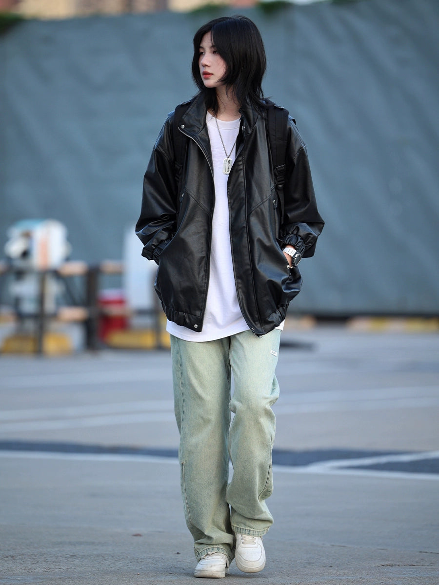 Vegan leather jacket, No.869