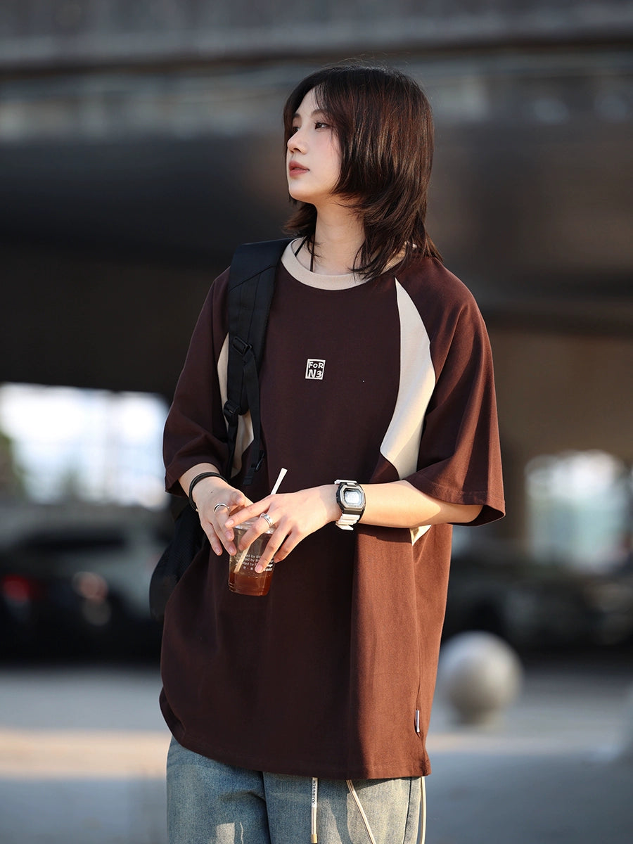Print short sleeve crew neck t-shirt No.584