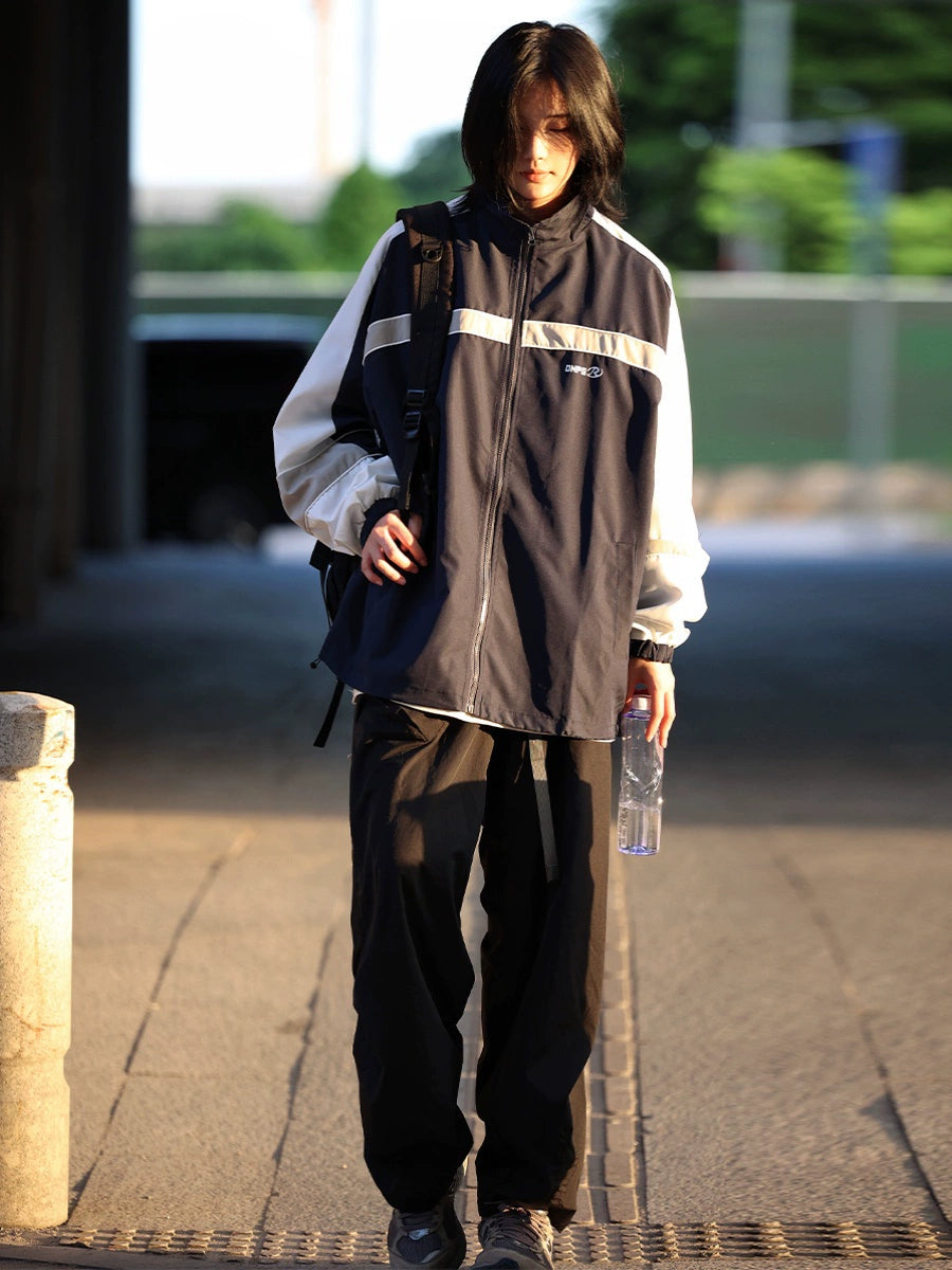 Stitching jacket outdoor casual stand-up collar jacket No.826