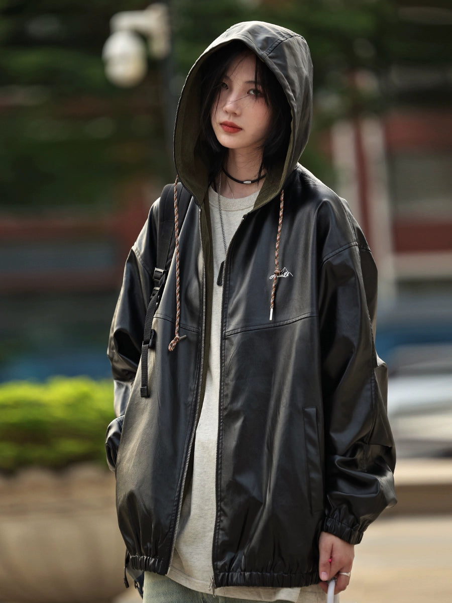 Vegan leather jacket No.856