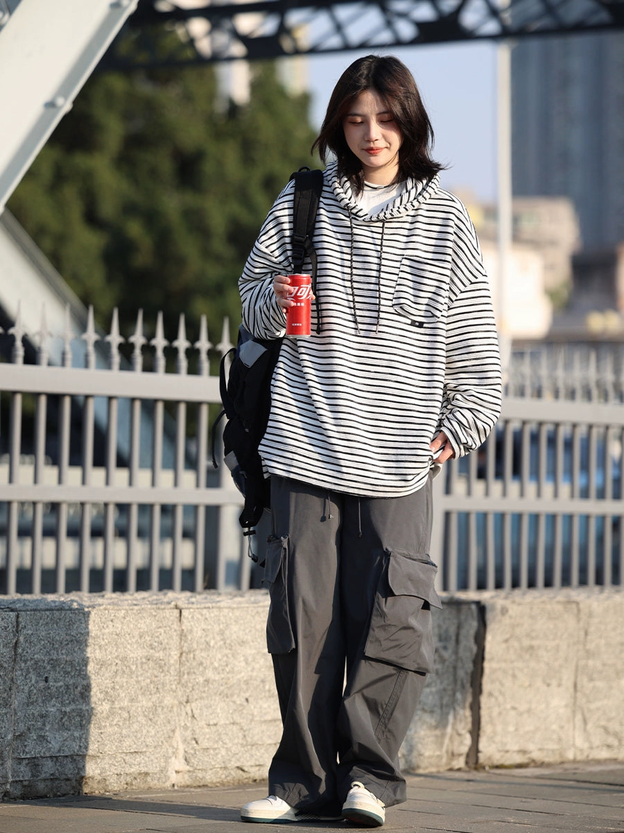 Striped hooded sweatshirt men's hodie No.539