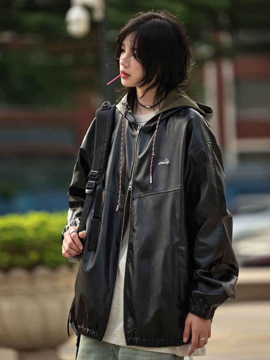 Vegan leather jacket No.856