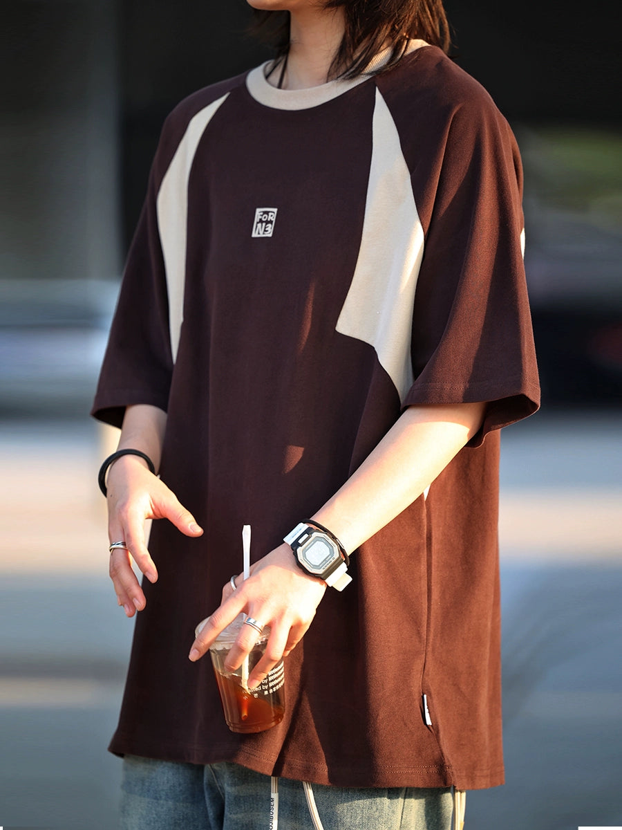 Print short sleeve crew neck t-shirt No.584