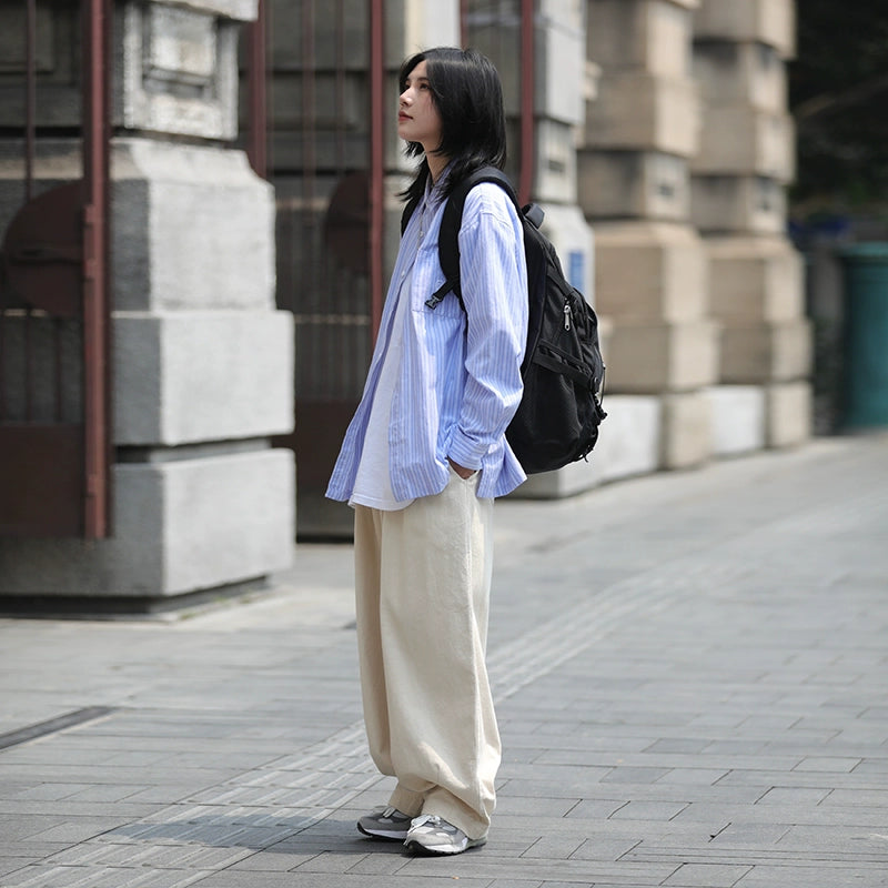 casual pants drape straight No.340