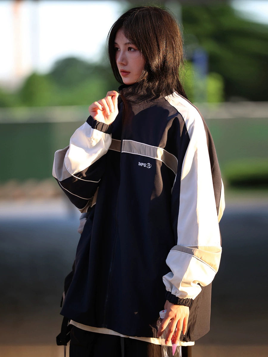 Stitching jacket outdoor casual stand-up collar jacket No.826