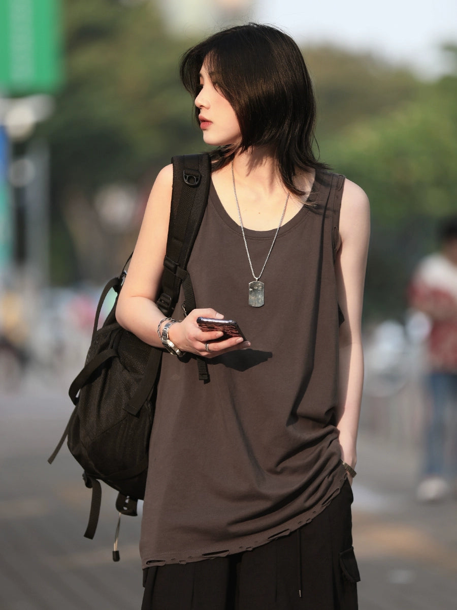 sleeveless t-shirt No.375