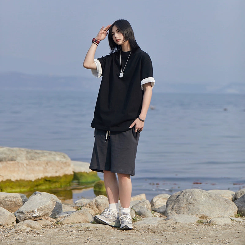 short-sleeved t-shirt solid color No.227