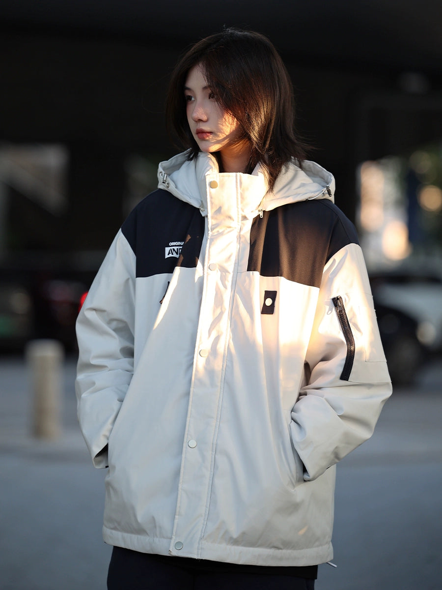 Duck down detachable hooded waterproof padded jacket No.63