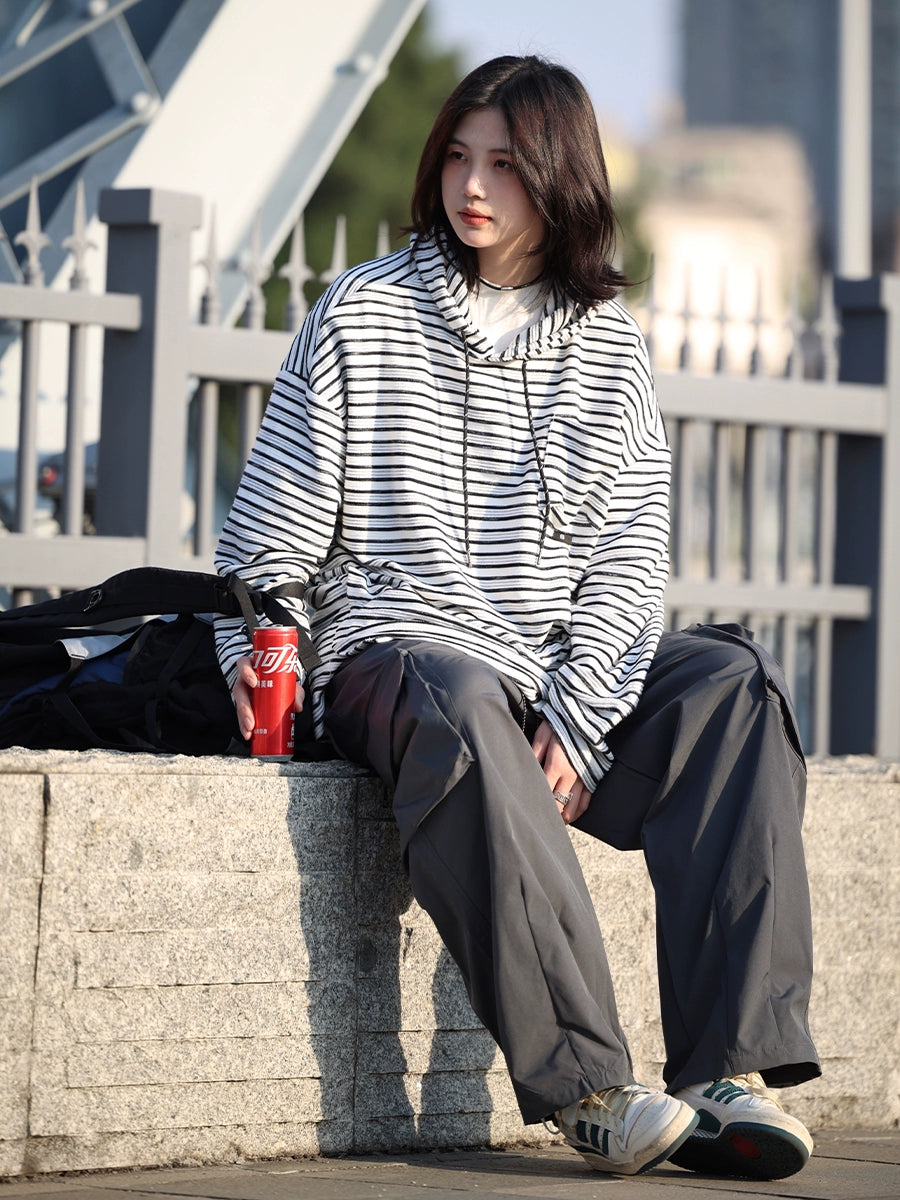 Striped hooded sweatshirt men's hodie No.539