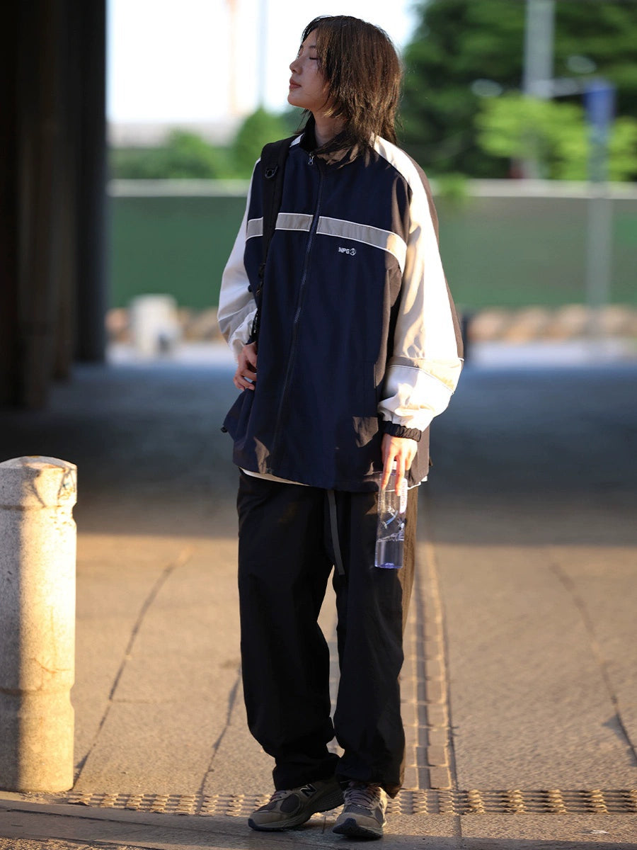 Stitching jacket outdoor casual stand-up collar jacket No.826