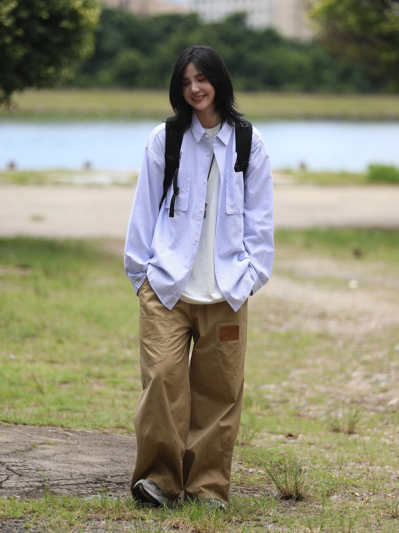 Loose shirt, long-sleeved outer wear No.360