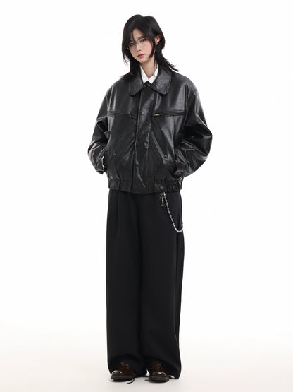 Quilting Vegan Leather Jacket No. 1652