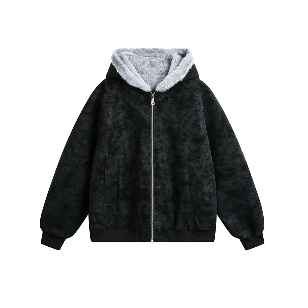 Vegan Leather Mink Hooded Jumper No.1669