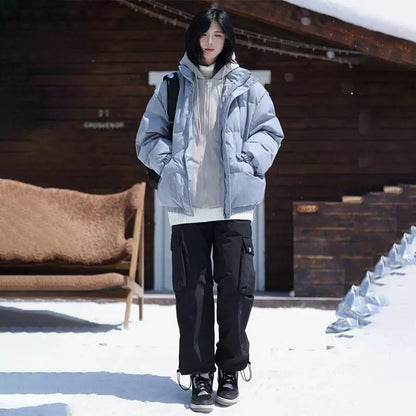 Jacket hooded thickened warm cotton jacket No.1419