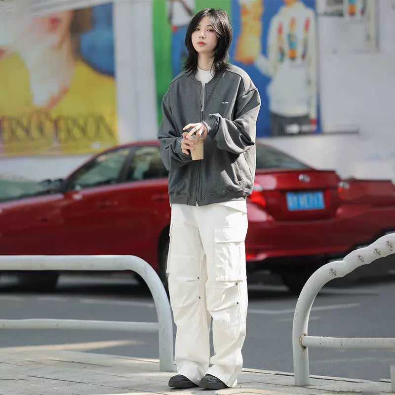 Baseball collar cardigan No.1493