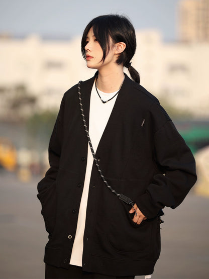 Japanese vintage collarless cardigan No.1213