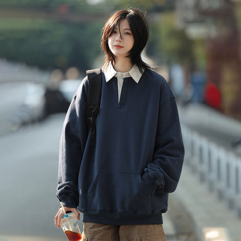 Polo collar sweatshirt No.1511