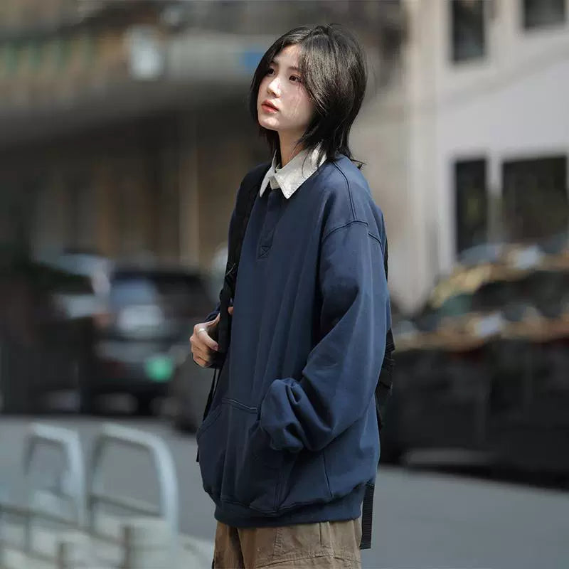 Polo collar sweatshirt No.1511