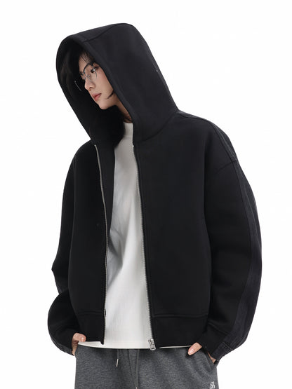 2-in-1 Duck Down Detachable Hooded Zip-Up No. 1706