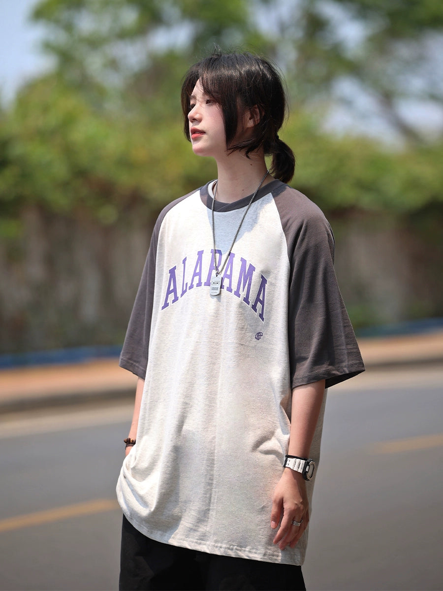 Letter print short sleeve t-shirt No.624