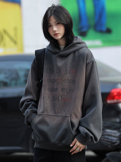 Washed heavy hooded sweatshirt No.1494