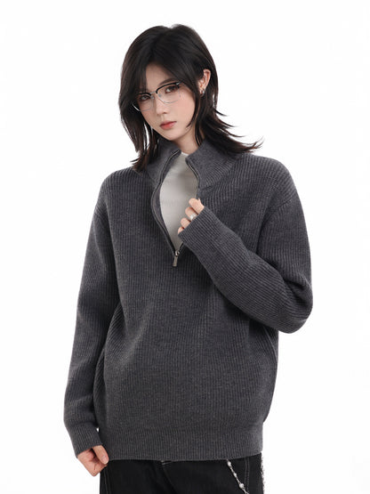 Half Zip-Up Knitwear No.1650