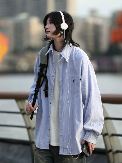 Retro long-sleeved shirt No.1233