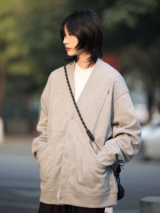 Japanese vintage collarless cardigan No.1213