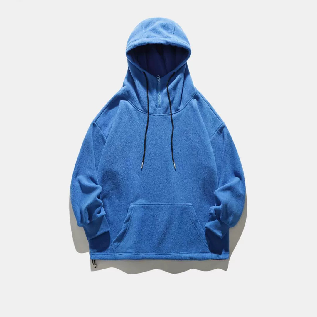 Polar fleece sweatshirt zipper hooded No.975