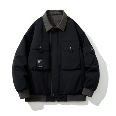 [DUCK DOWN]Lapel cargo down jacket No.1077