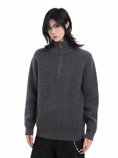 Half Zip-Up Knitwear No.1650