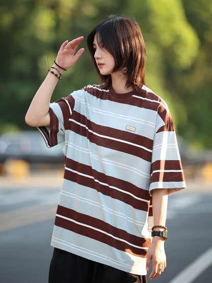 Striped short sleeve T-shirt No.728