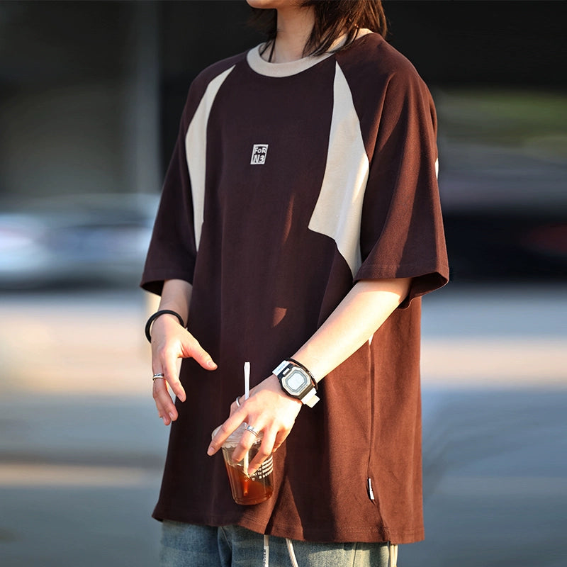 Print short sleeve crew neck t-shirt No.584