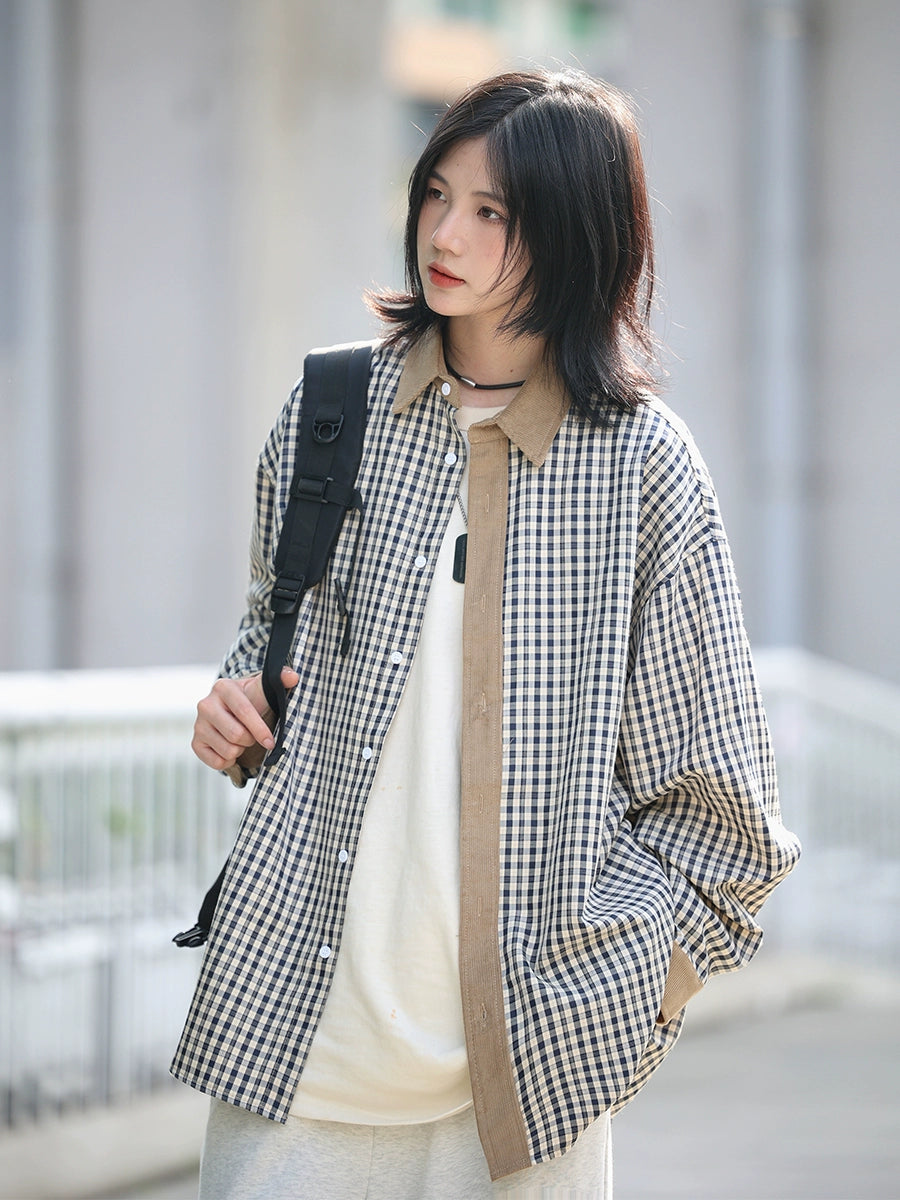 Plaid long-sleeved shirt No.807