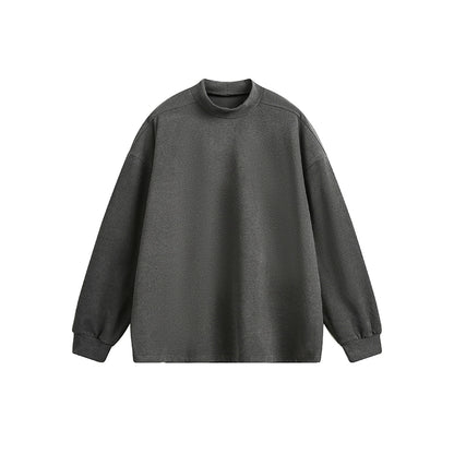 Half-high-necked velvet base sweatshirt No.1421